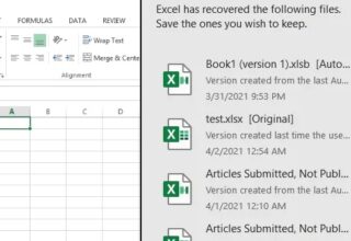 Kaydedilmeyen Excel dosyasını kurtarma